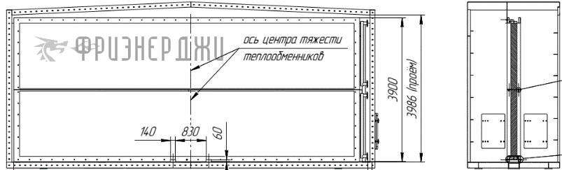 Схема системы подогрева воздуха на входе в компрессор ГТУ в разрезе.